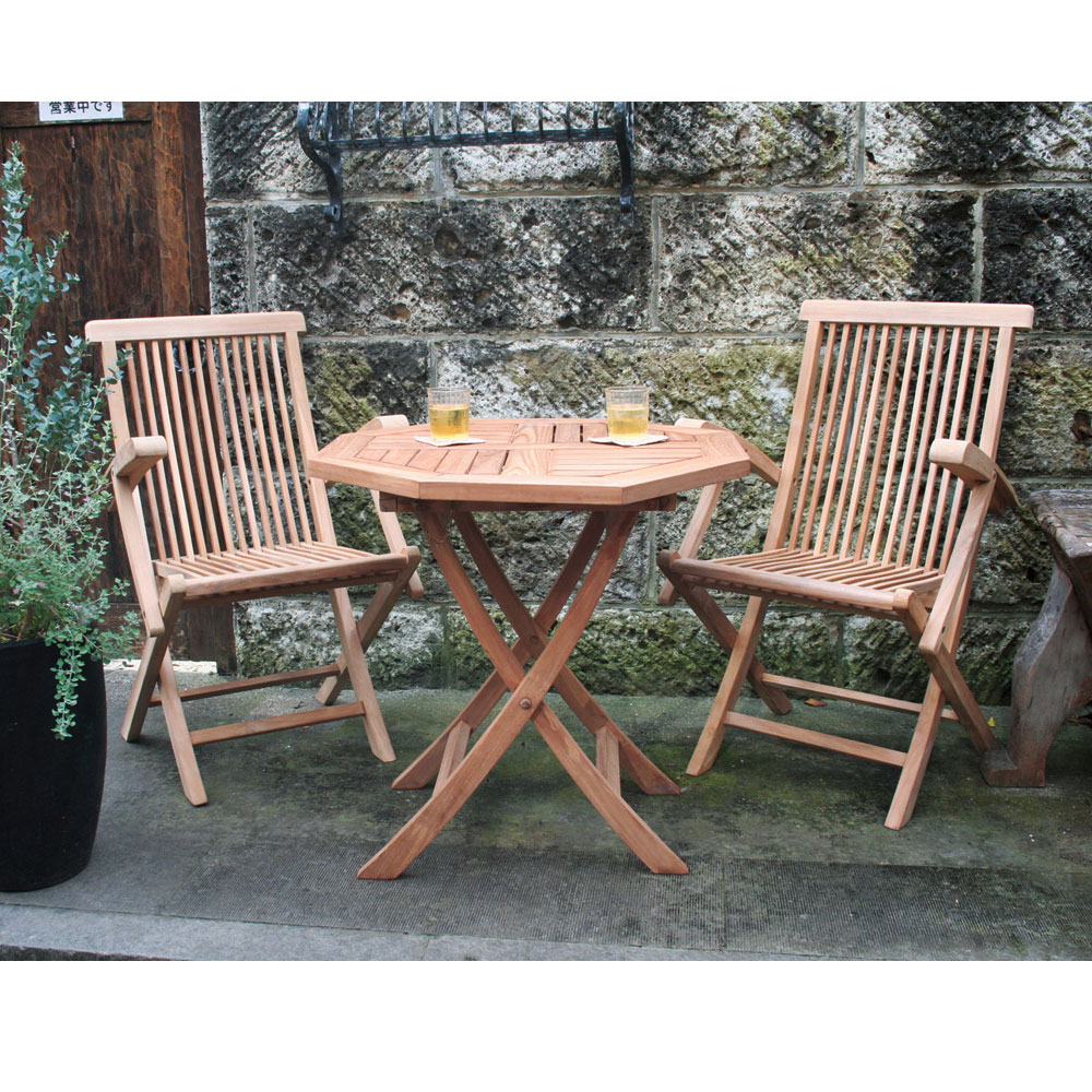 折畳アームチェアデッキ3点セット　JB-20703SET