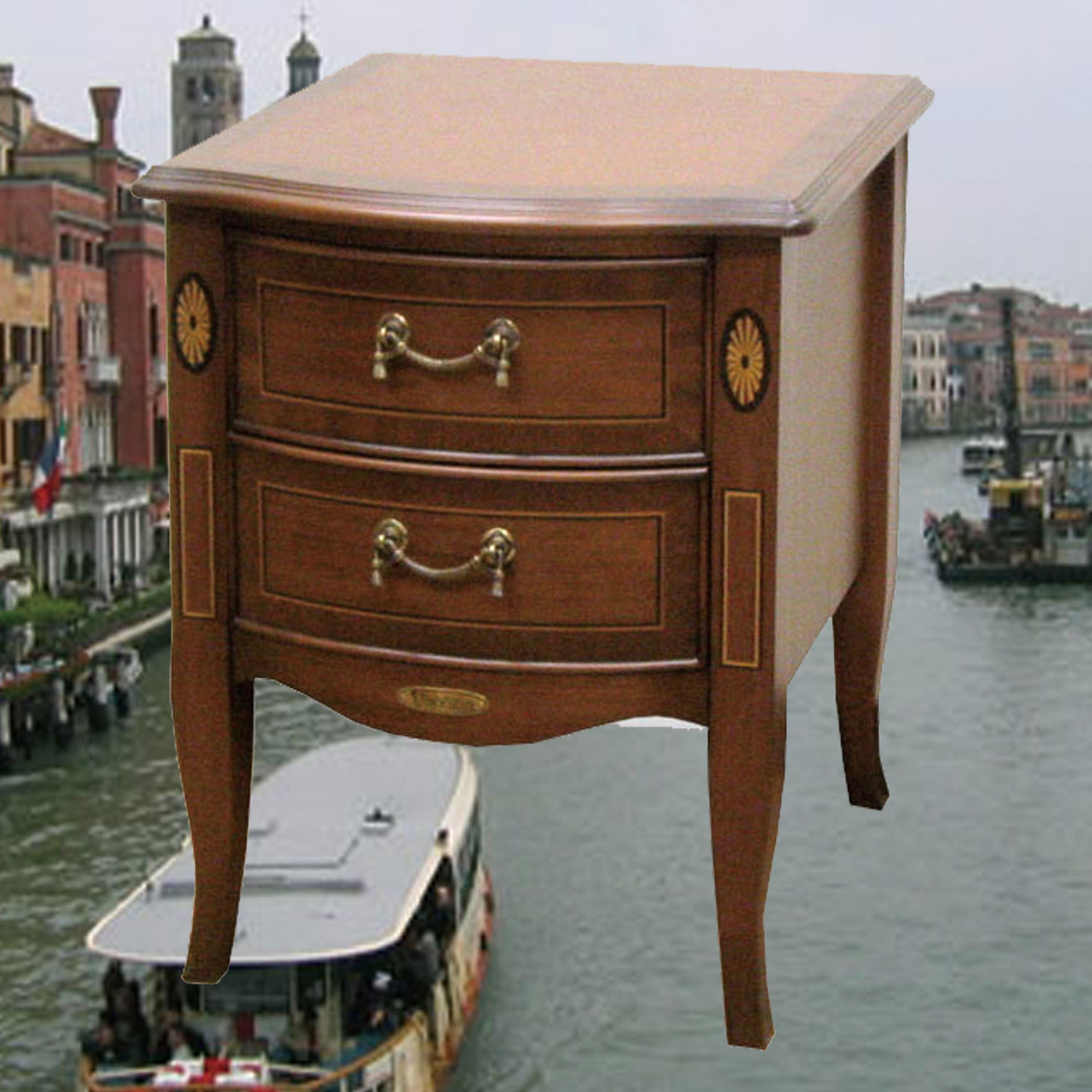 40cm幅猫脚ナイトテーブル　TOK-VE-NT　ベネチア　逆輸入家具 【送料無料】