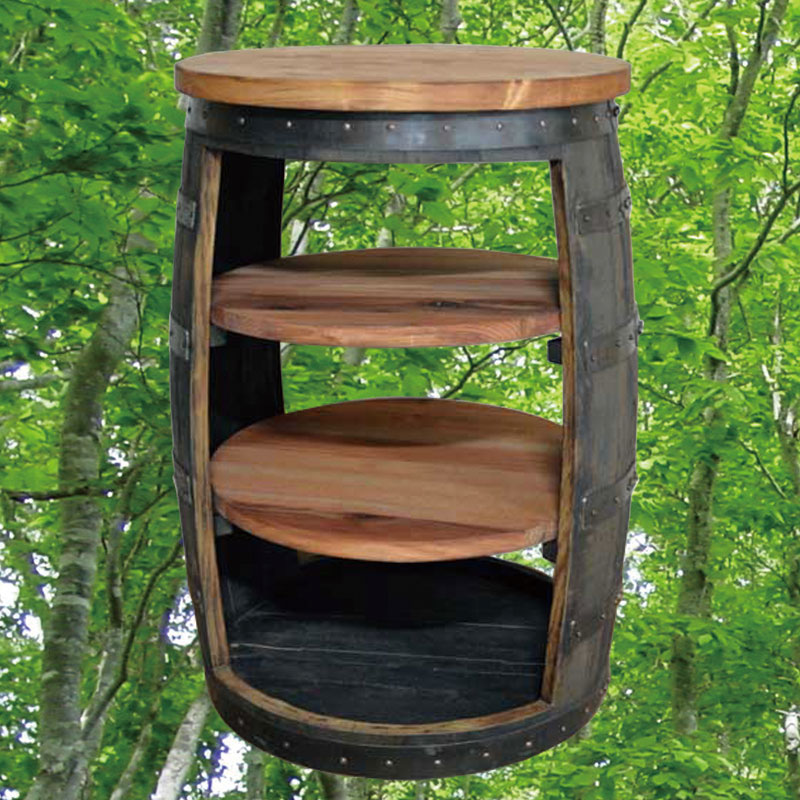 60cm丸バレルスルーテーブル　バレルクラフト　ウイスキー樽物語