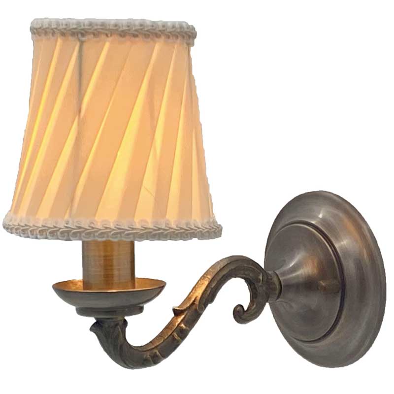 アンティーク調1灯用キャッチ式布シェードのウォールランプ(屋内用)