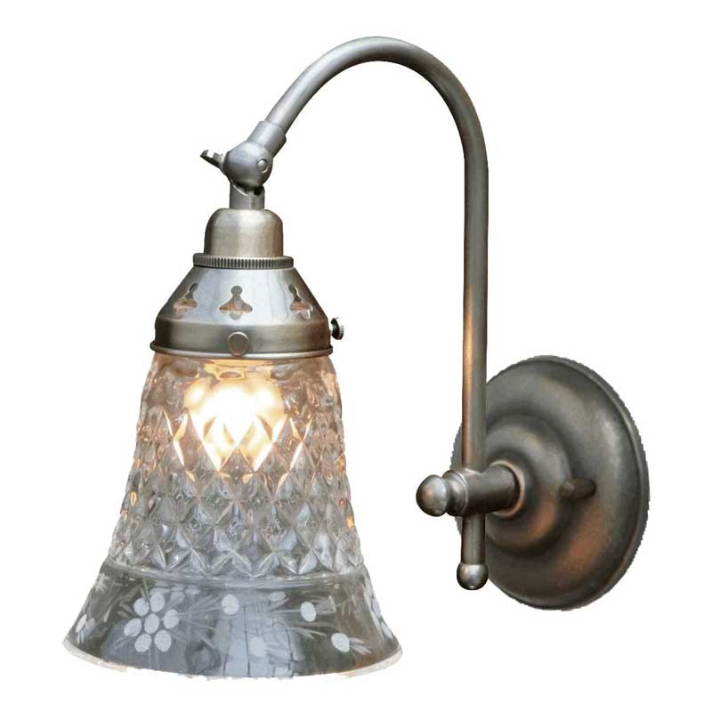 ガラスシェードのカッティングがお洒落なウオールランプ(屋内用) #006　【送料無料】