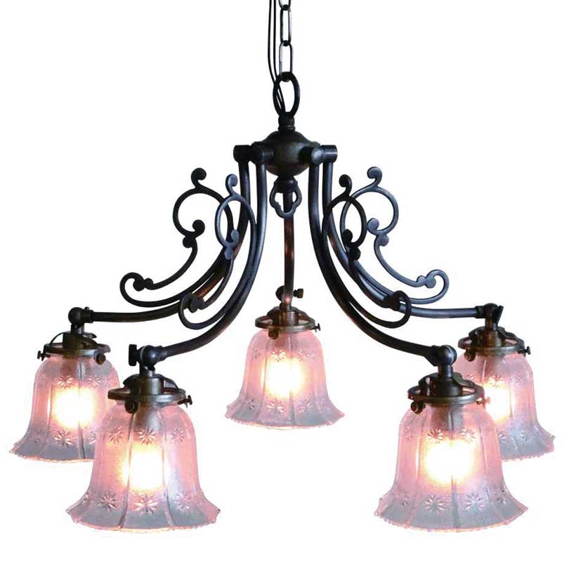 5灯シャンデリア照明　SAN-CP50AB334　【送料無料】