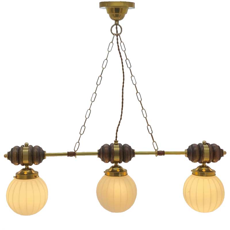 吊り下げ型のかわいいボール型のシェードが3灯並んだシーリングランプ　【送料無料】