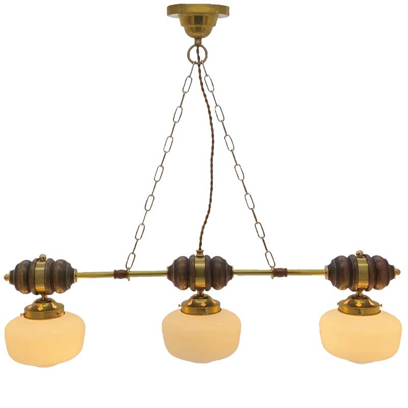 吊り下げ型のシェードが3灯が一線に並んだシーリングランプ　【送料無料】