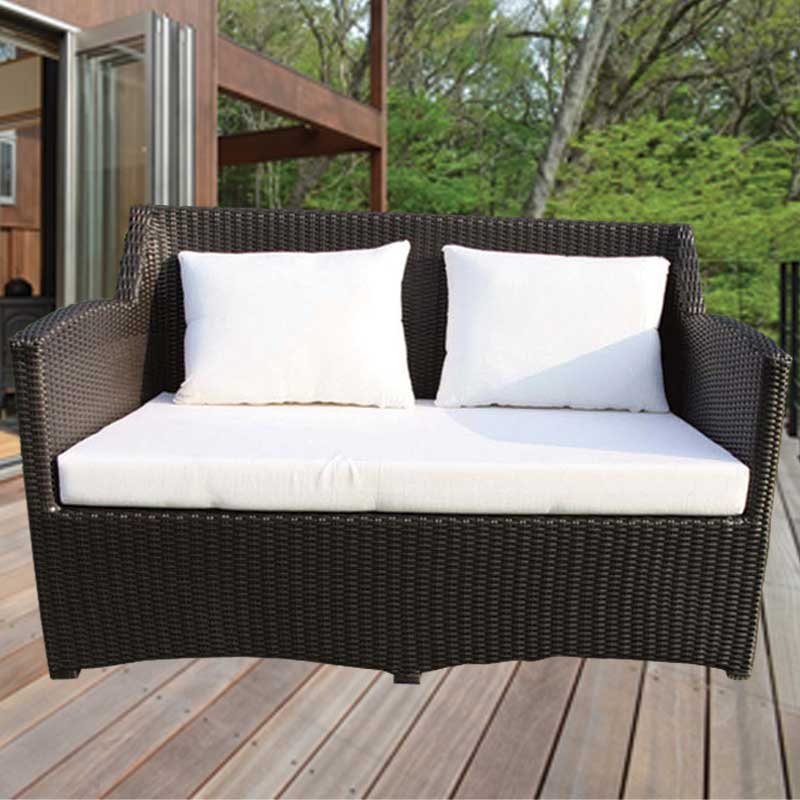 人工ラタンで作った二人掛けソファーNH-2050B　人工ラタン家具