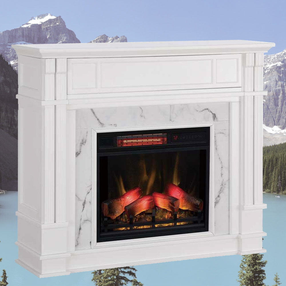 電気式暖炉3Dパワーヒート ハイゲート ホワイト/開梱組立設置送料無料/ロイドグランデ/送料無料
