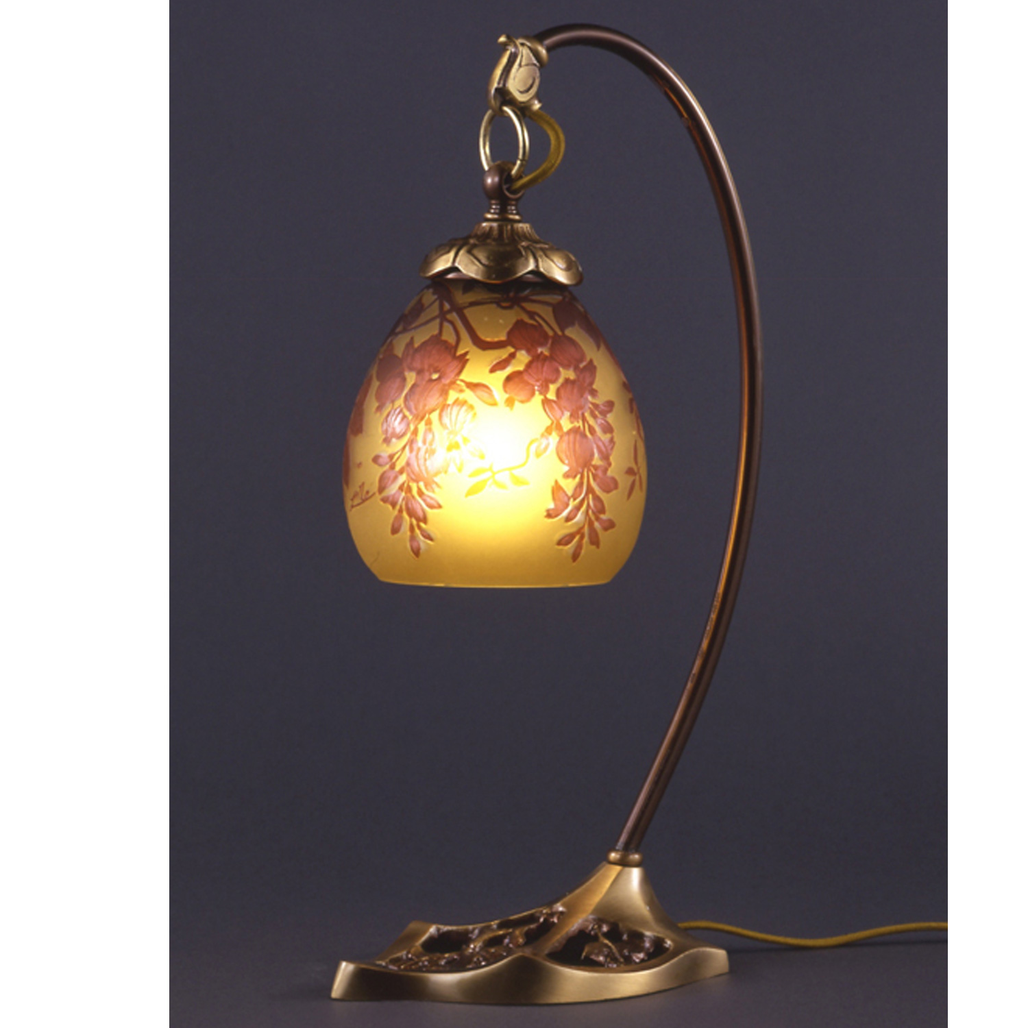 テーブルスタンド照明　AKN-AGL-0251AB-33(藤)　ガレコレクション　輸入照明