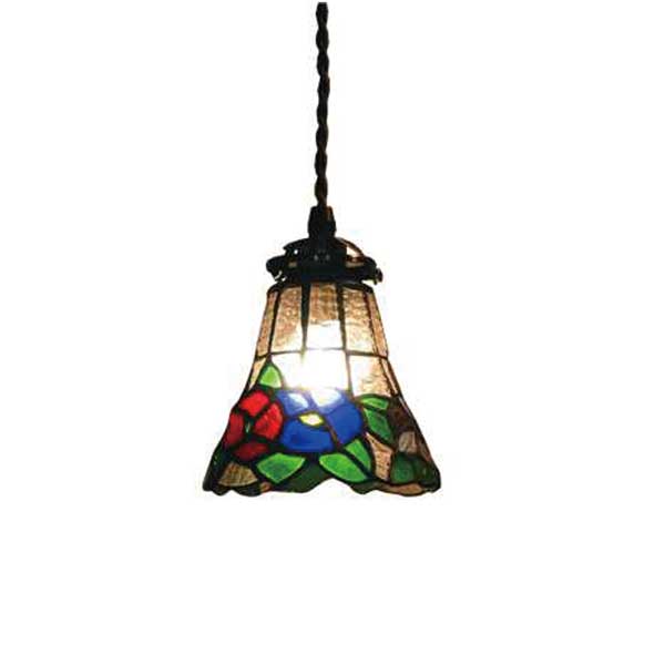 ステンドグラスを使用したペンダント照明　SAN-FC-st3-SET