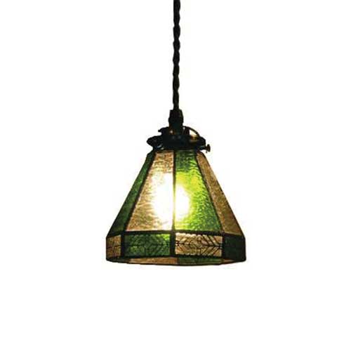 ステンドグラスを使用したペンダント照明　SAN-FC-st5-set