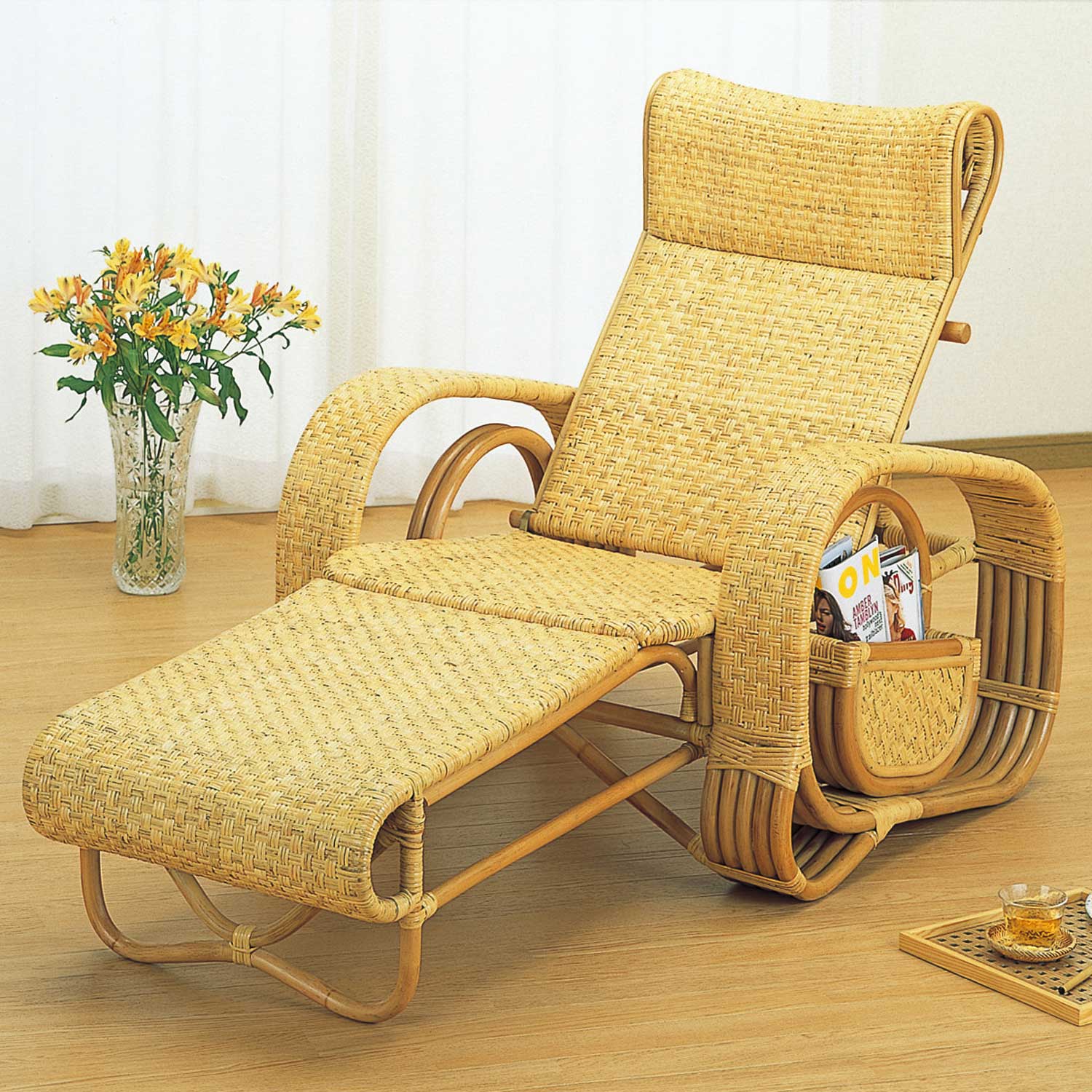 三つ折寝イス　IMEDS-A107　ラタン・籐家具