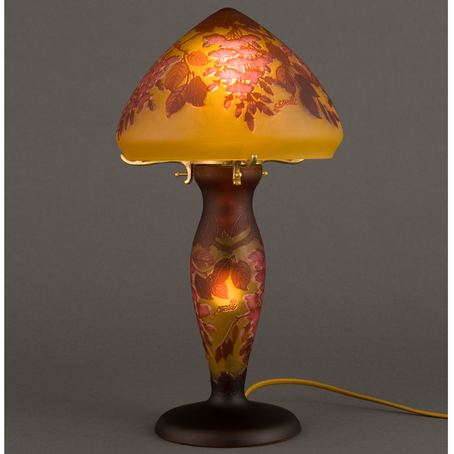 2灯テーブルスタンド照明(藤)　ガレコレクション　輸入照明