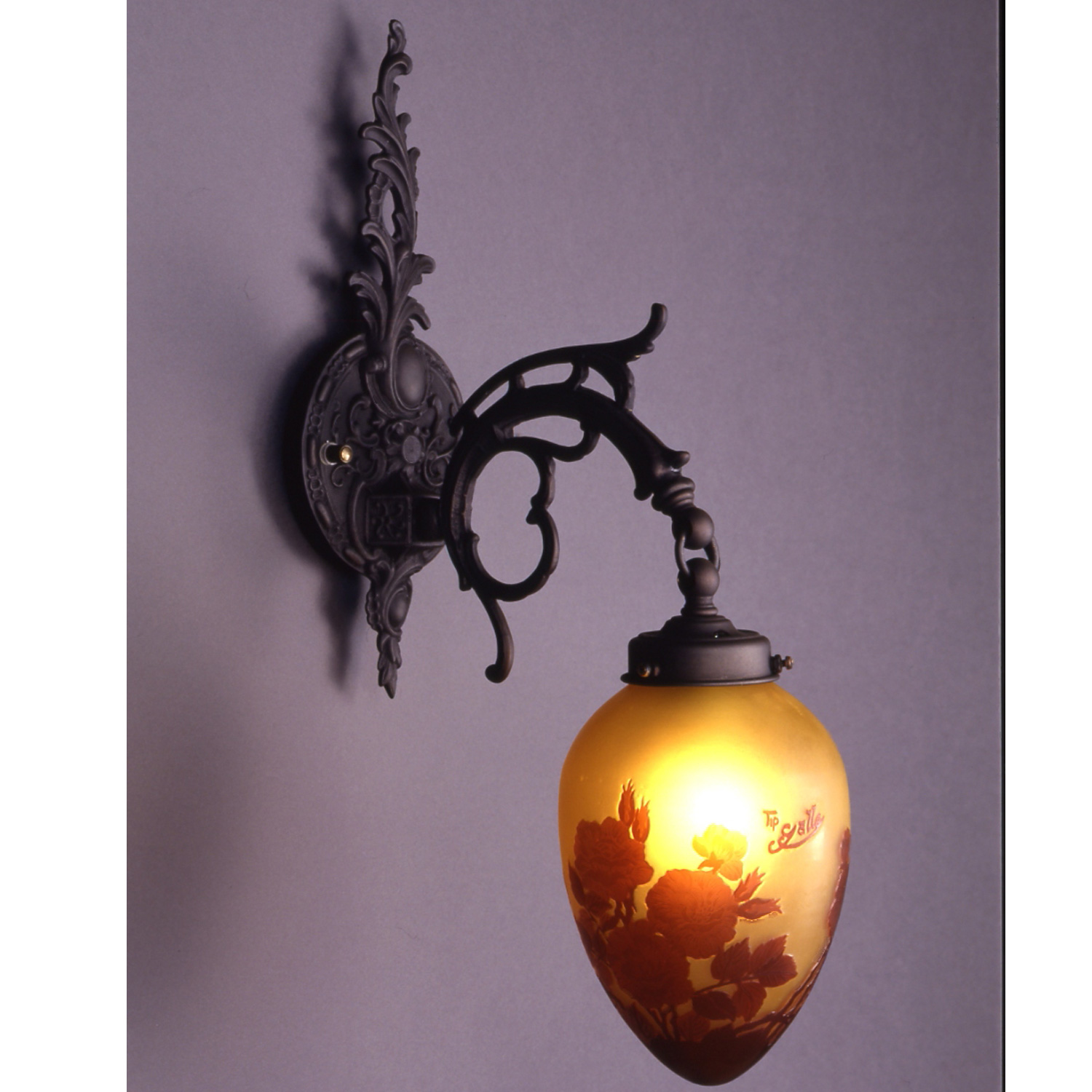 1灯壁付けブラケット照明　(薔薇)　ガレコレクション　輸入照明　送料無料