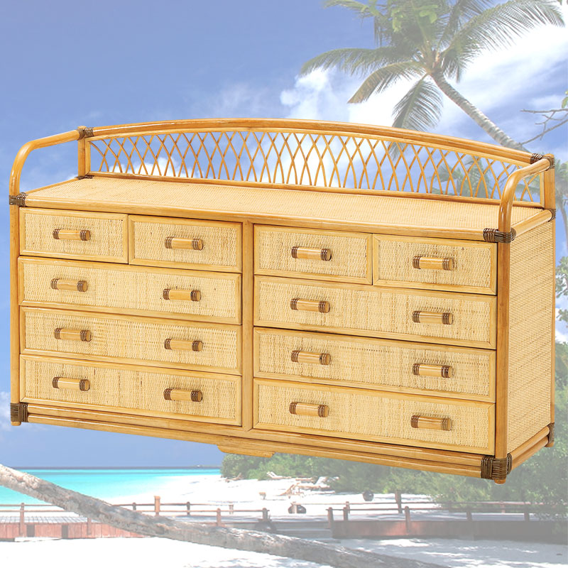 籐チェスト　ワイドタイプ　IMEDS-W992　ラタン・籐家具