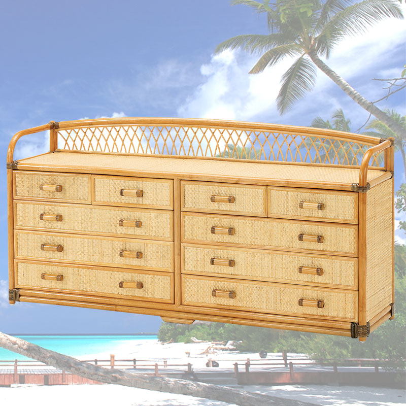 籐チェスト　スーパーワイドタイプ　IMEDS-W991　ラタン・籐家具