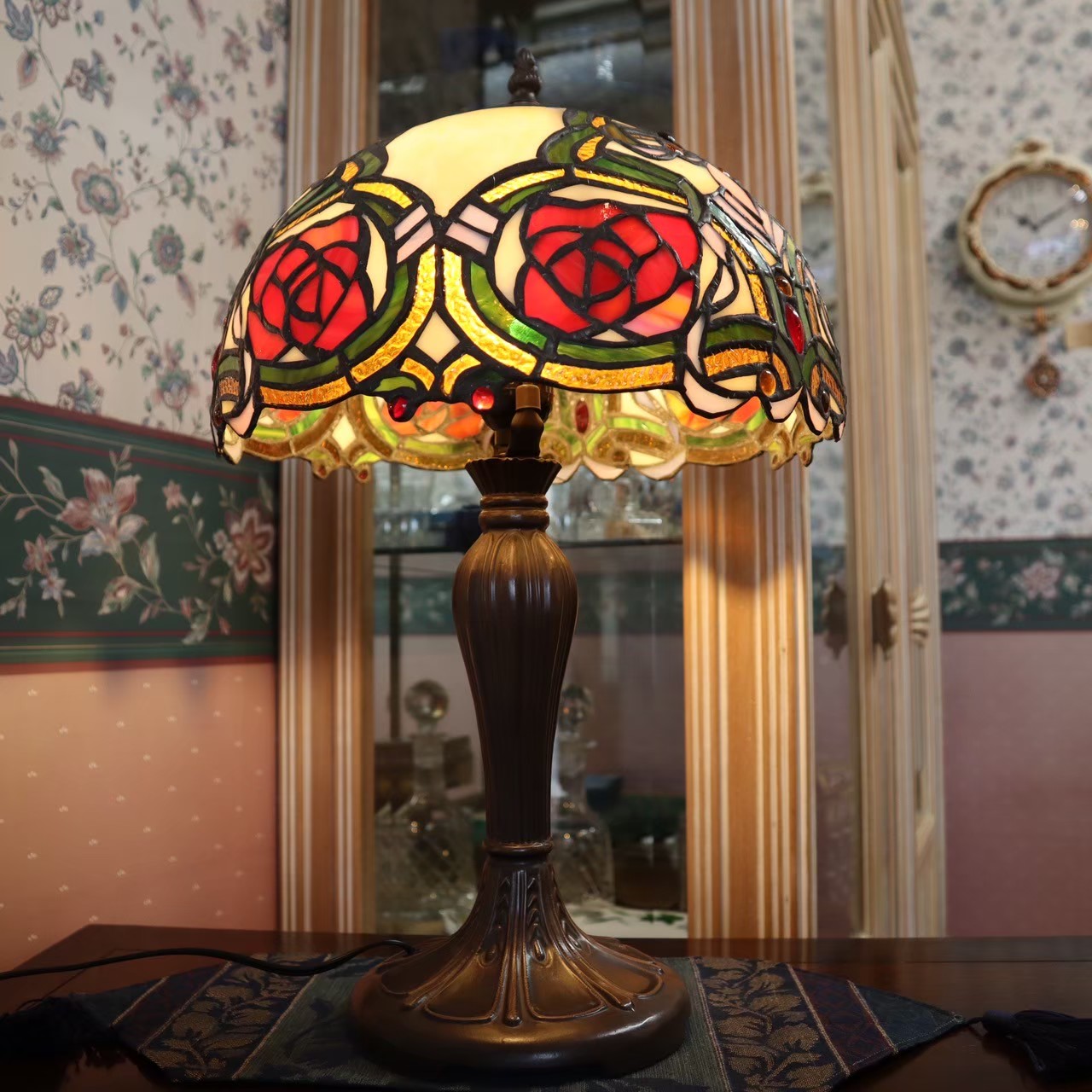 ステンドグラステーブルスタンド　ITOQXCH12-54　【送料無料】