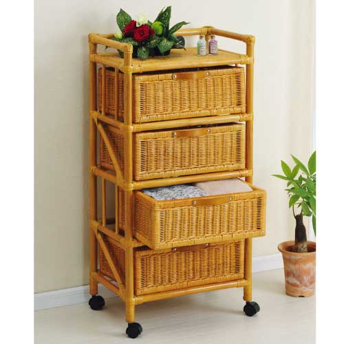 ランドリー(4杯スリム)　IMEDS-E47　ラタン・籐家具