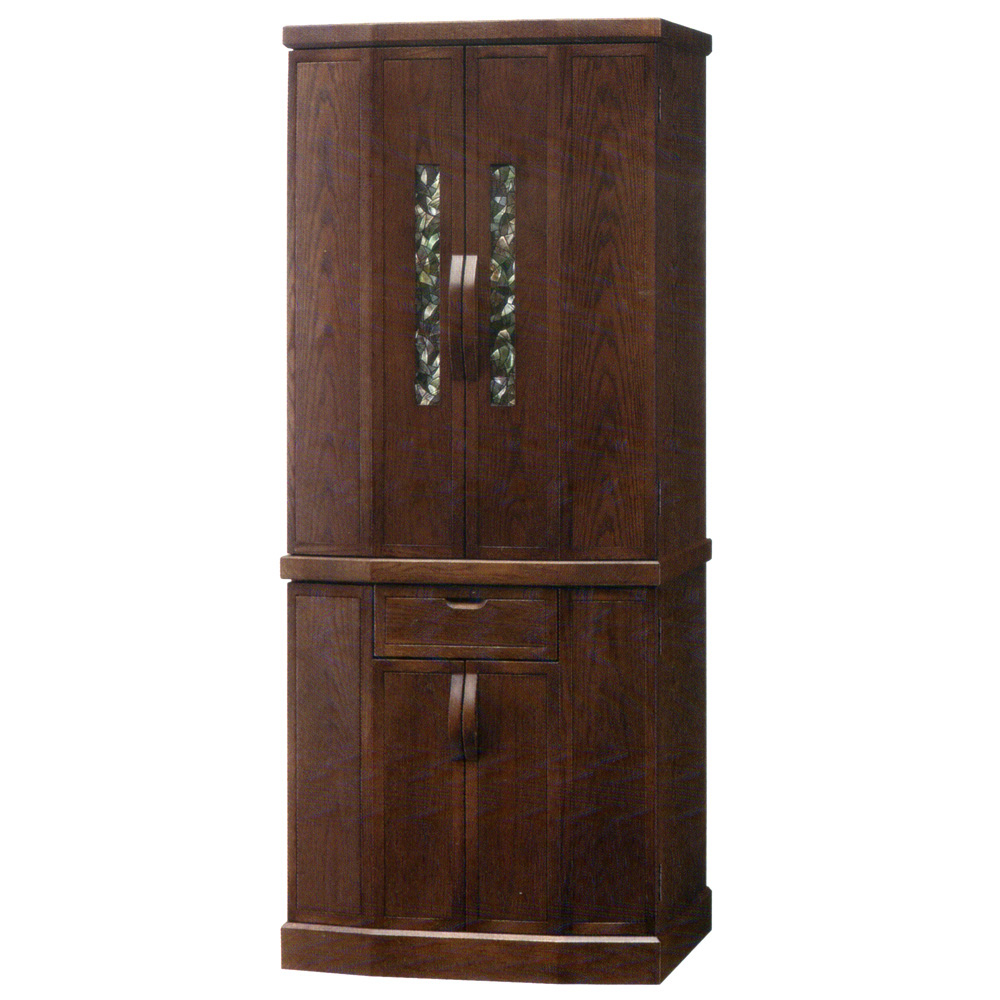 ステンドフィルム加工張りの国産インテリア仏壇-ラックスDX(家具調仏壇)