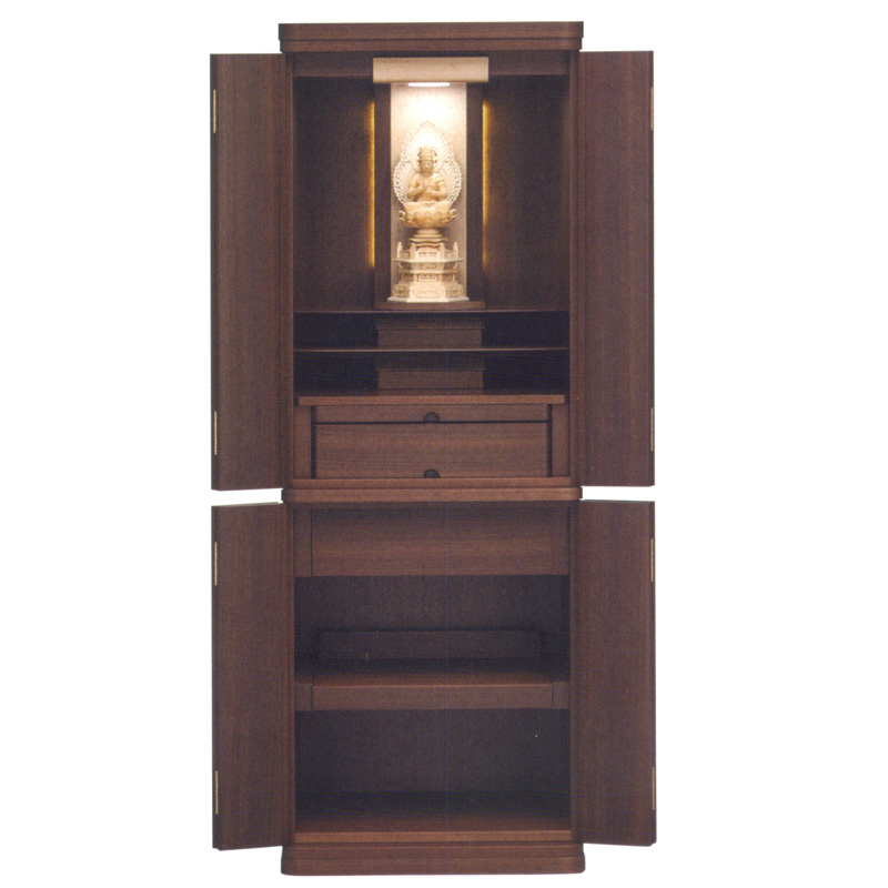 ウォールナットが美しい国産インテリア仏壇-フレジアDX(家具調仏壇)