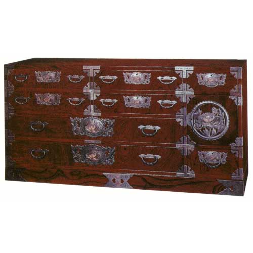 KYK-KB12D　五尺横長箪笥75　仙台民芸箪笥