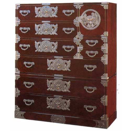 KYK-KB34D　整理箪笥140　仙台民芸箪笥