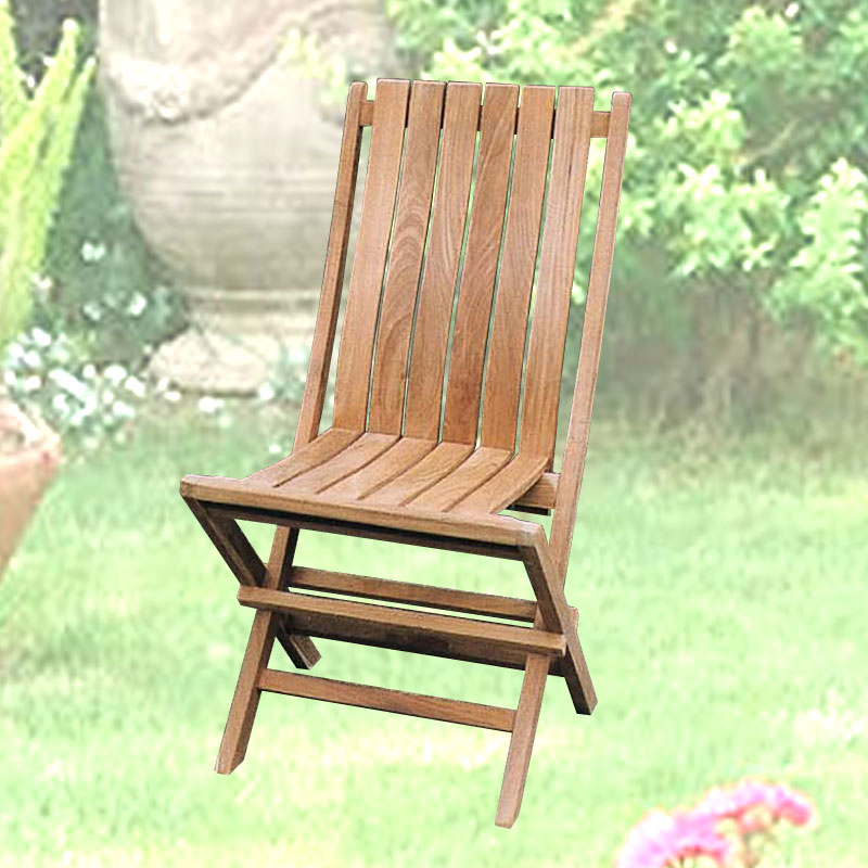 チーク折畳デラックスチェア　ガーデン家具　【送料無料】