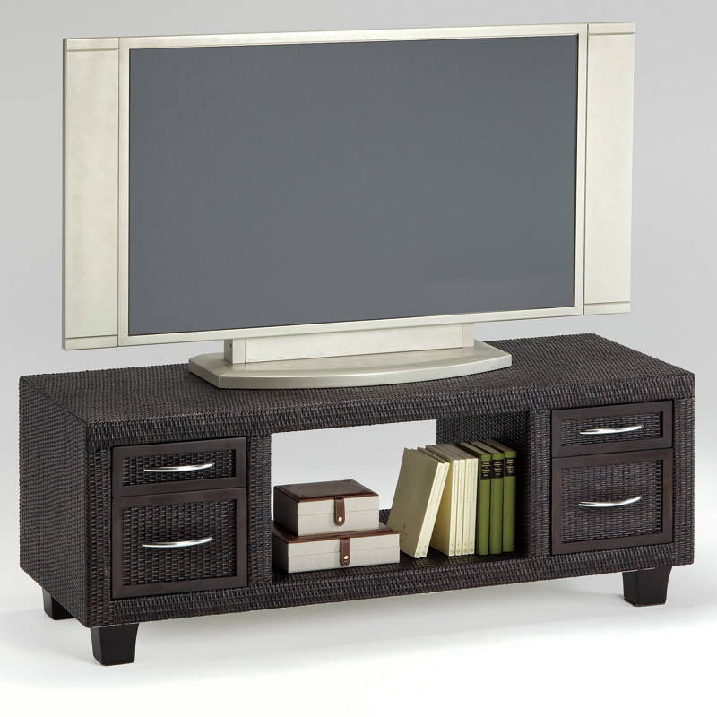 お洒落な籐の120cm幅のTVボード　ラタン・籐家具