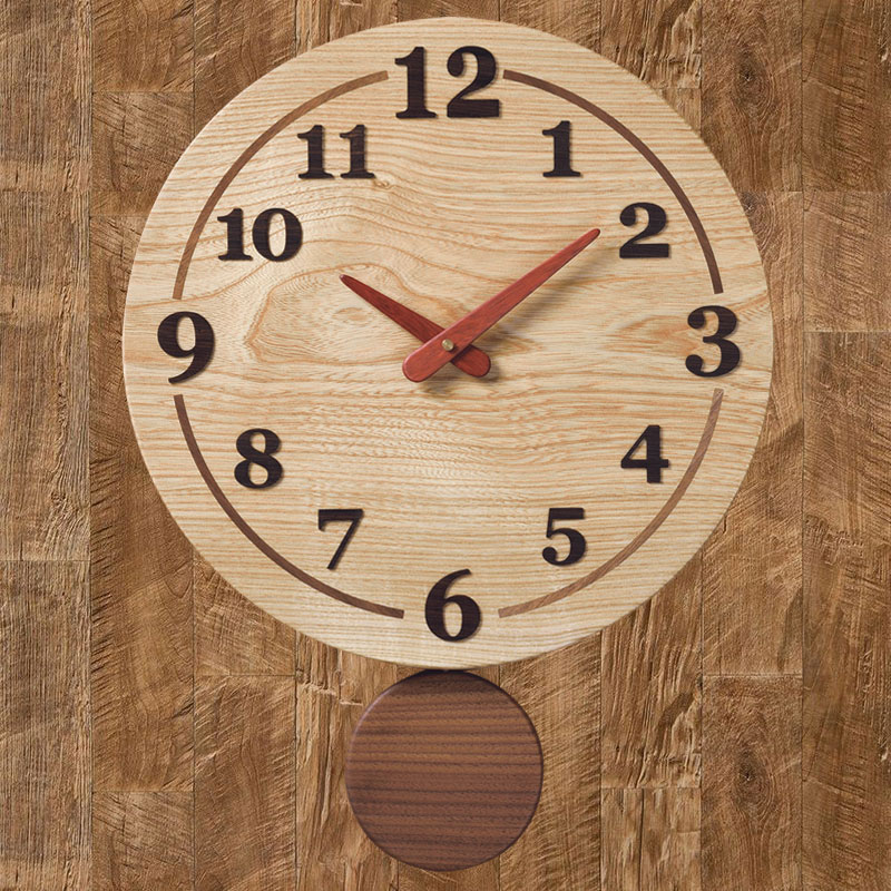 丸型35振り子時計　セン　 【送料無料】