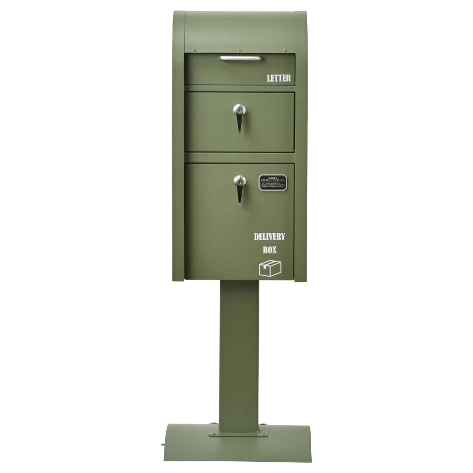 アメリカの公共用ポストをモチーフにした宅配ボックスポスト　USグリーン　【送料無料】