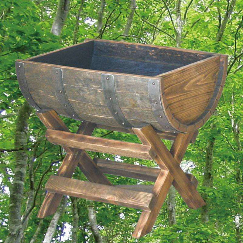 ウイスキー樽1/2横型スモールプランター　ハイ　 ウイスキー樽物語