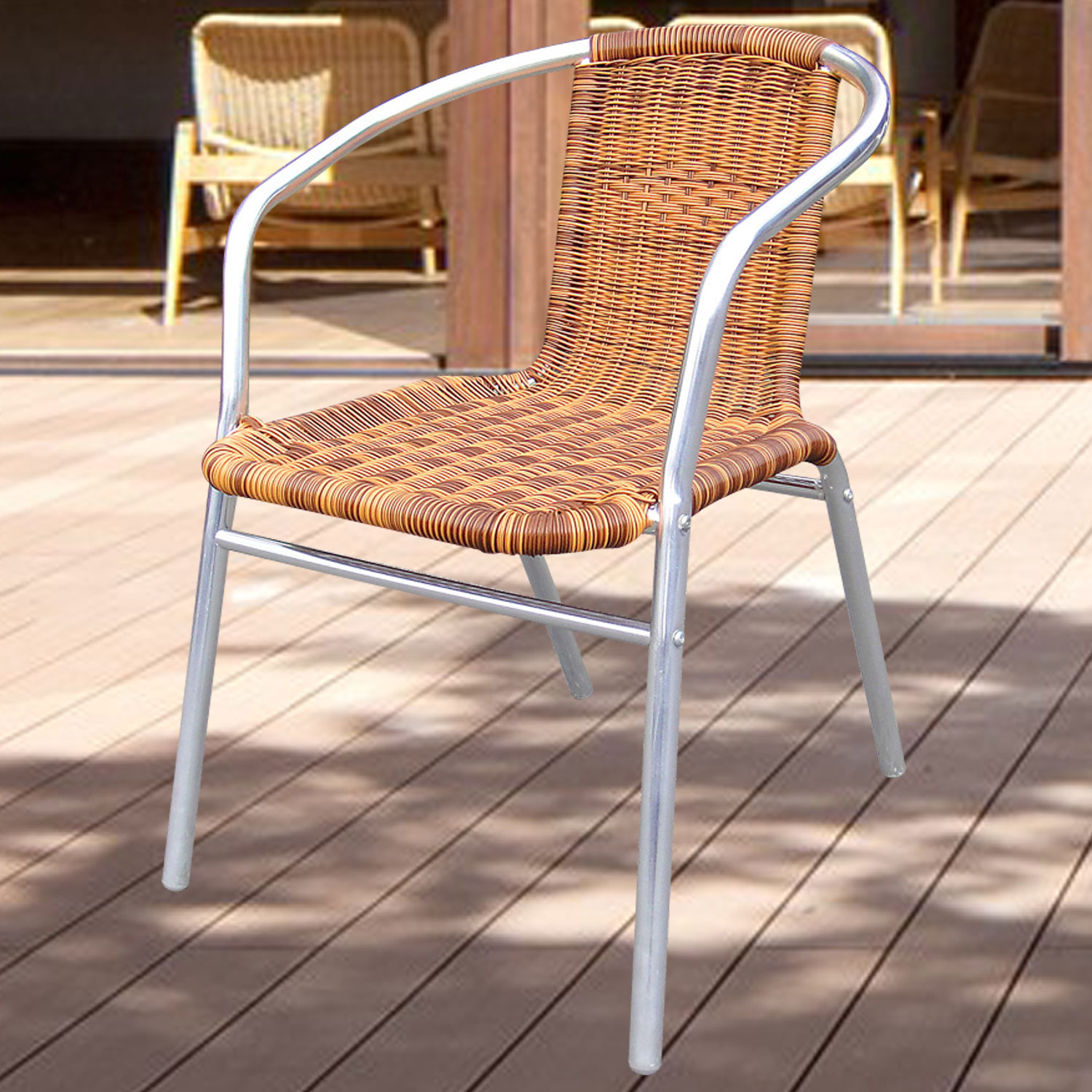 アルミニウムファニチャー　アルミチェア2脚セット