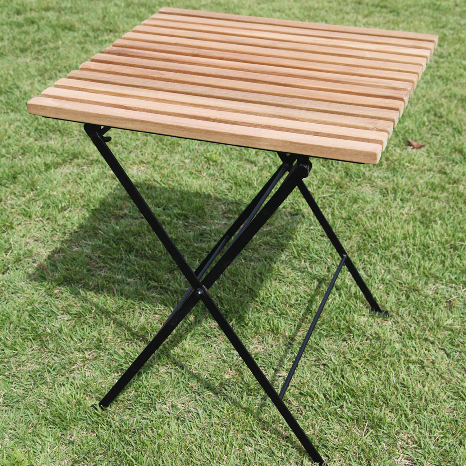 折り畳みアイアンチークテーブル　JB-34219