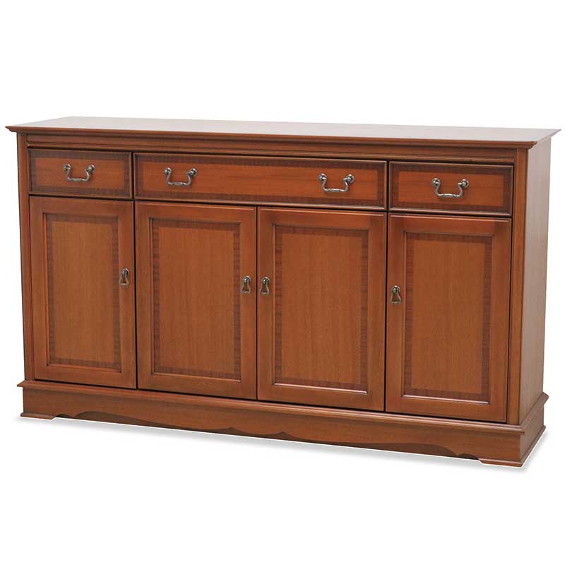 優しい木肌のマホガニー材を活かした150cm幅サイドボード　逆輸入家具