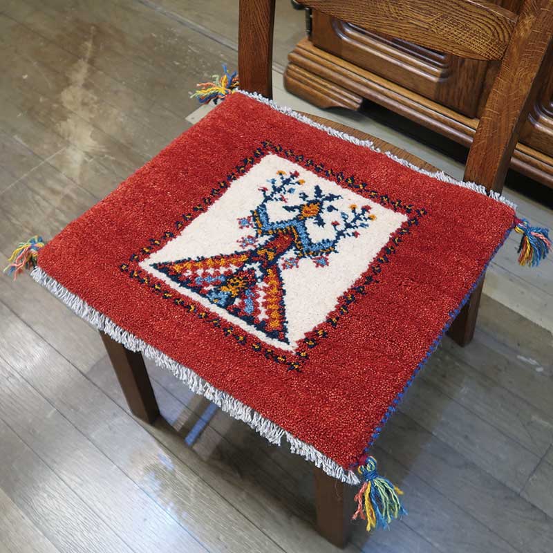 ペルシャ絨毯ギャッベ　AB-T6348　40×40