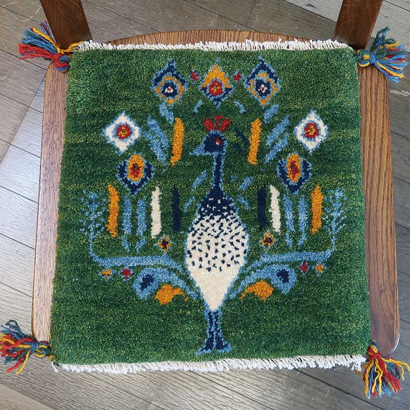 ペルシャ絨毯ギャッベ　AB-T5001　座布団サイズ