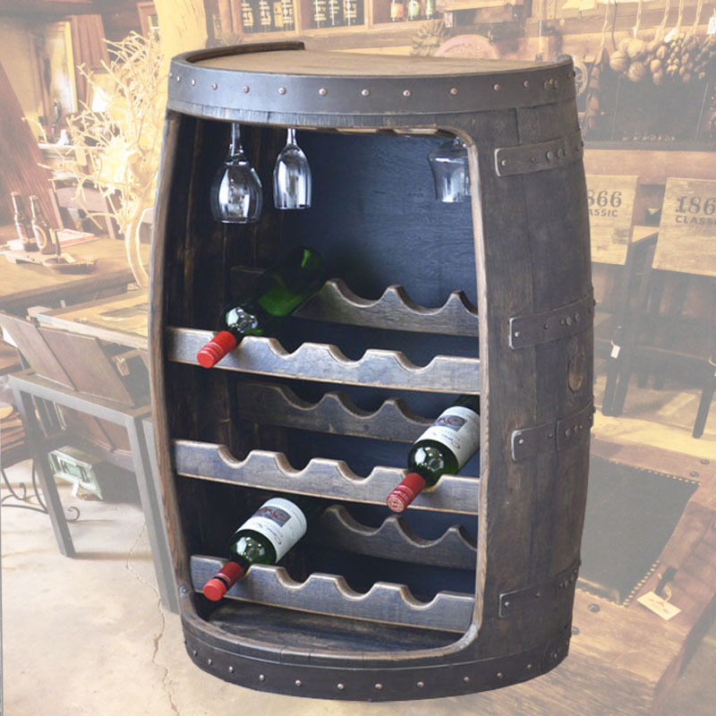 ウイスキー樽　ワインラック壁付　バレルクラフトウイスキー樽物語　送料無料