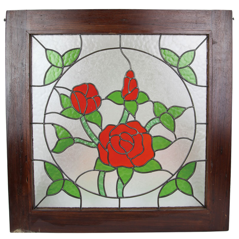 ステンドグラス　JB-87009　レッドローズ