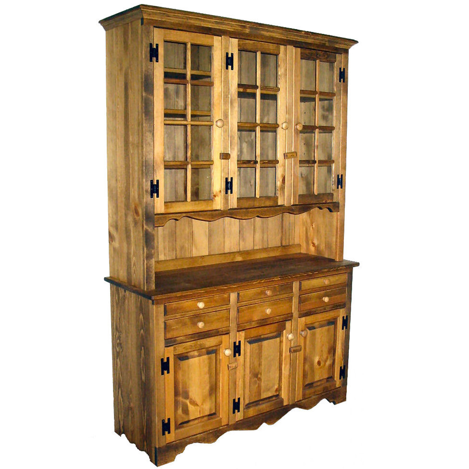 3枚扉カントリーカップボード　カントリー家具　エコロジー家具 国内生産