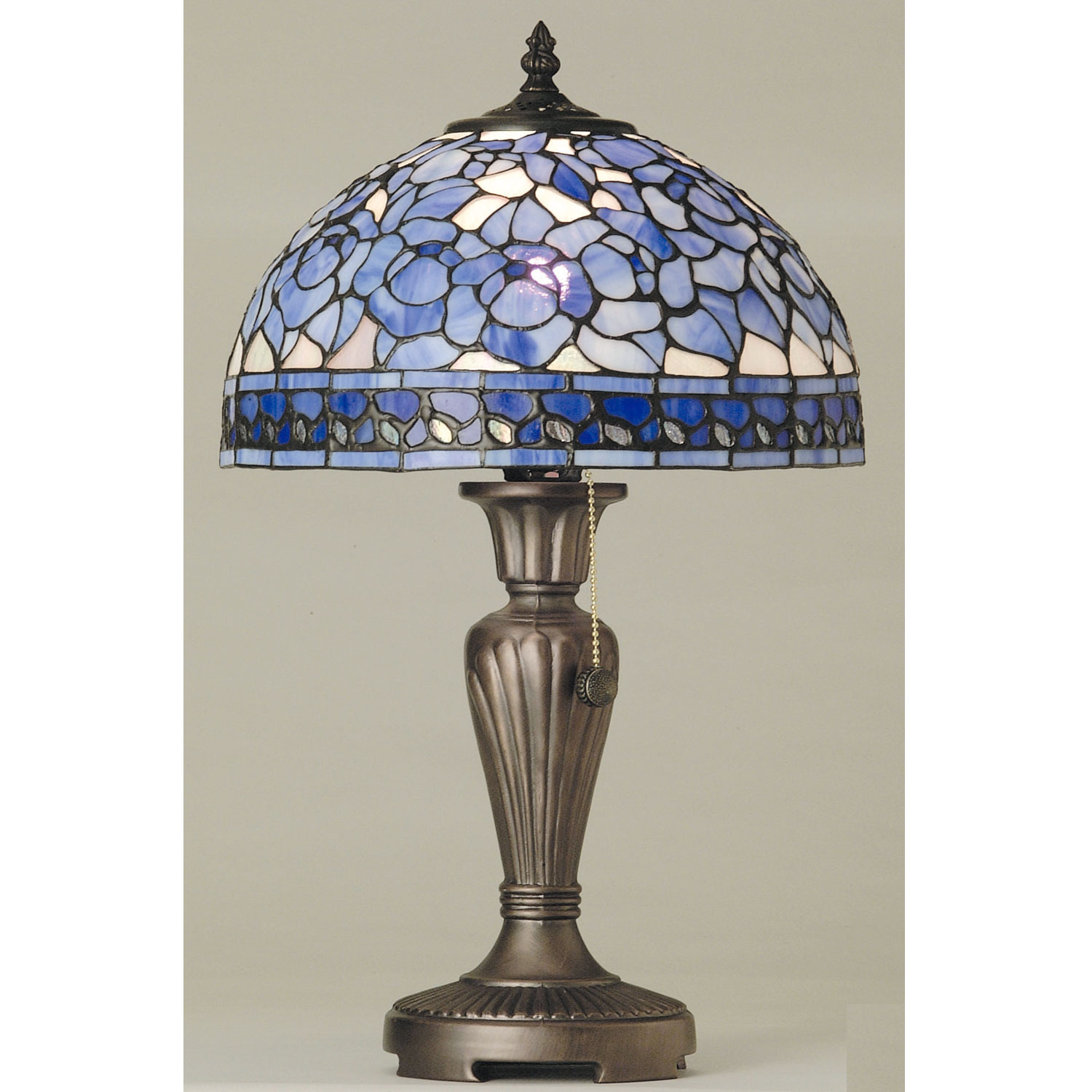 ステンドグラステーブルランプ　KDF-EM-105　ブルーローズ