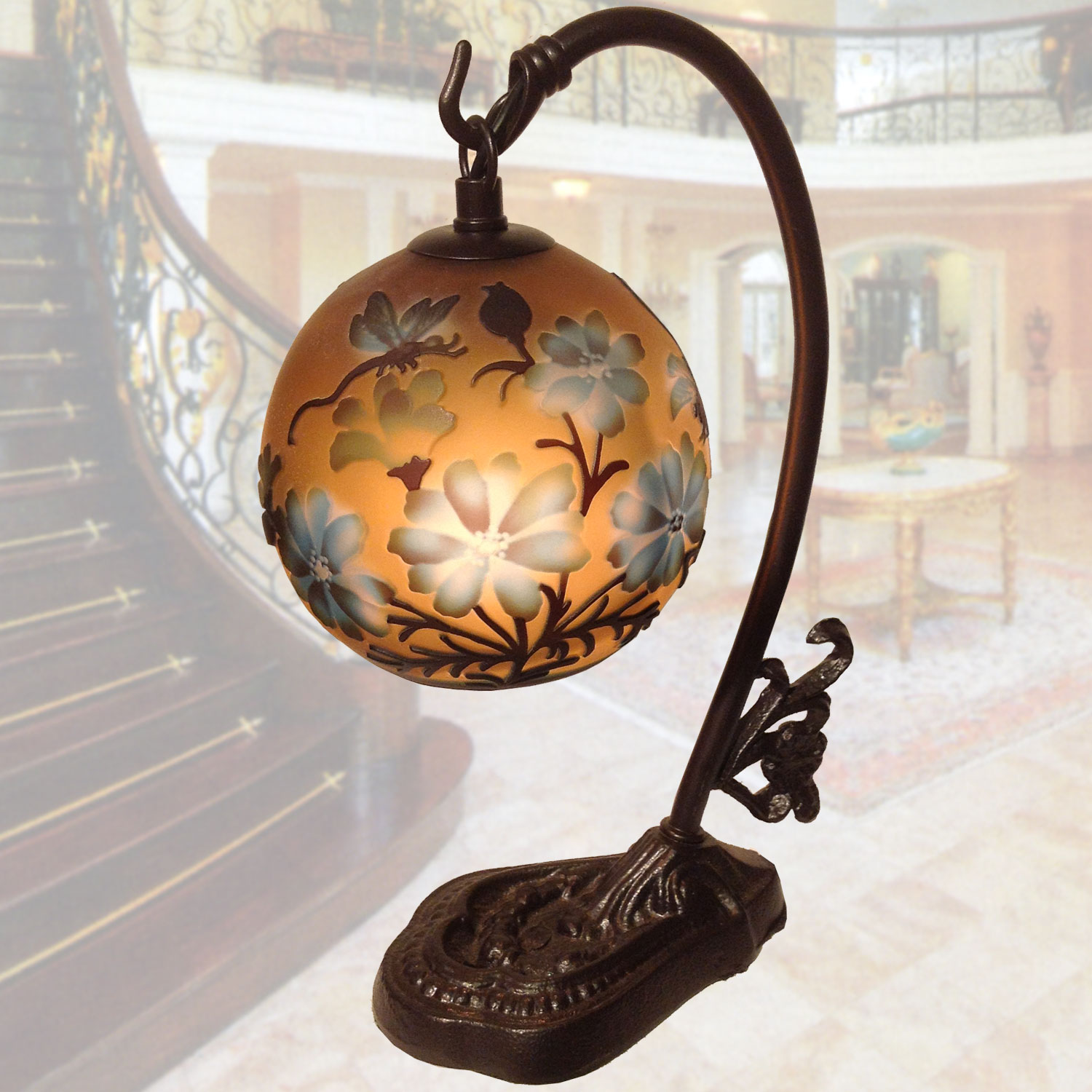 ガレ風ミニスタンドランプ　KDF-KIM-202