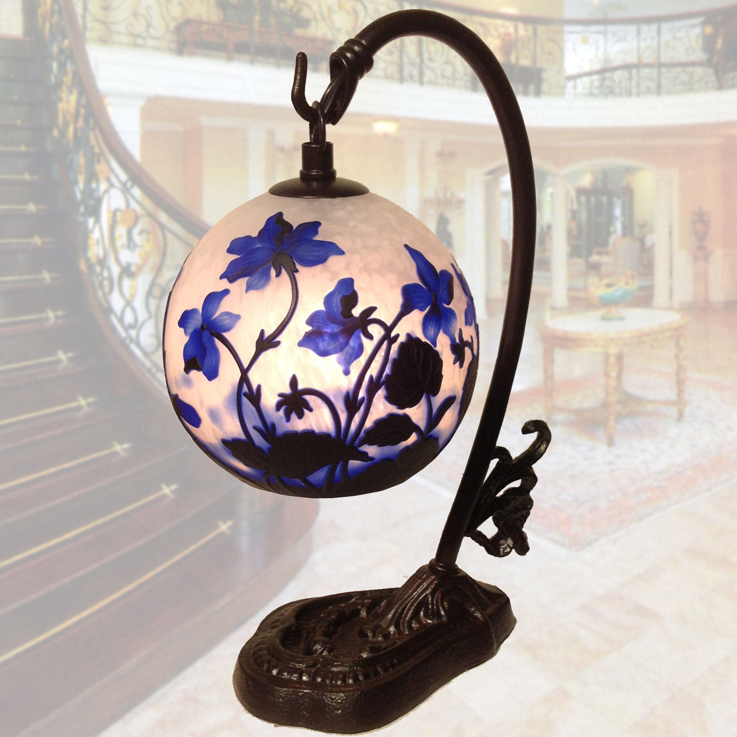 ガレ風ミニスタンドランプ　KDF-KIM-205