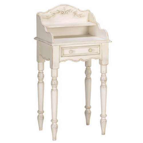 ベッドサイドテーブル　 ESN-R121004　白家具　輸入家具