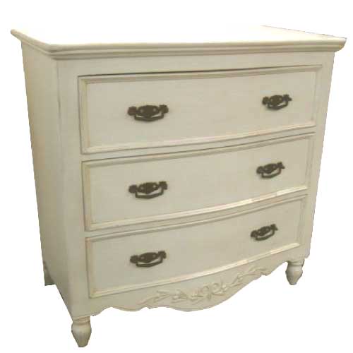 チェスト(3引出)　 ESN-RN121011　白家具　輸入家具