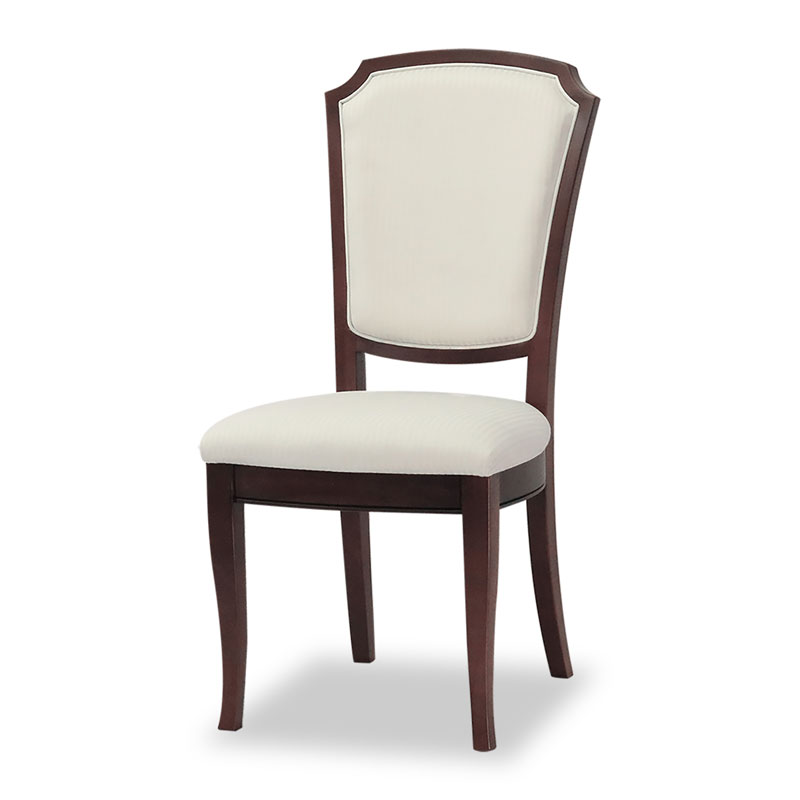 猫脚ダイニングチェアL(WH張地)　ベネチア　逆輸入家具　【送料無料】