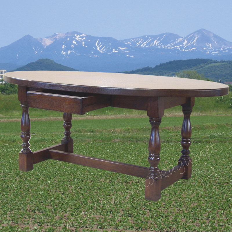 楕円センターテーブル100　「バッカス」クラシック家具シリーズ