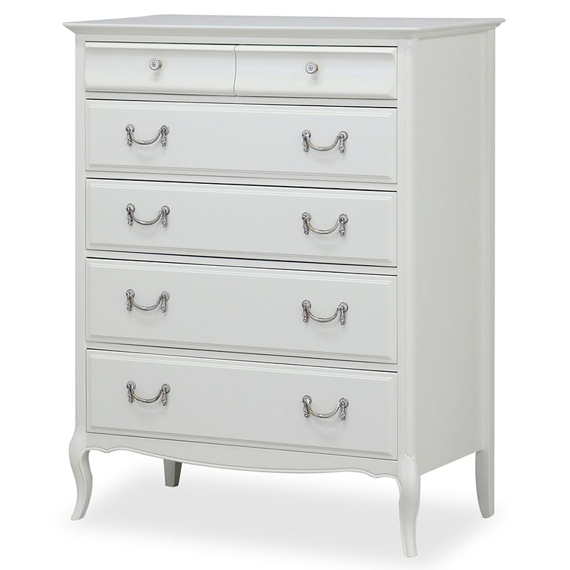 エレガントで高級感漂うミラーナWシリーズの80cm幅5段チェスト