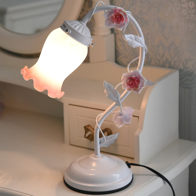 ピンクブッド1灯タッチランプ