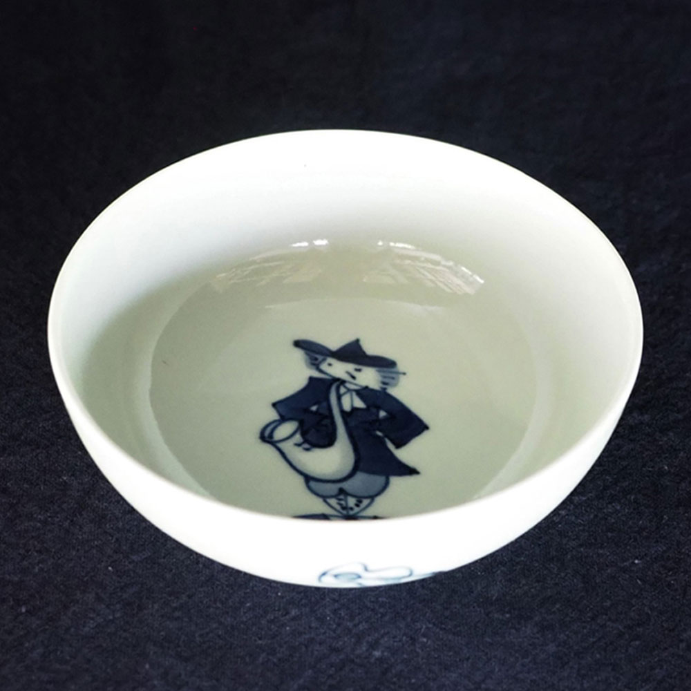 ミューシ゛ック・シリース゛ サックスホ゛ウル　青花　有田焼