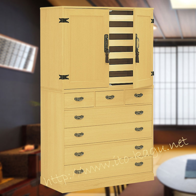 総桐衣裳タンス　梅松