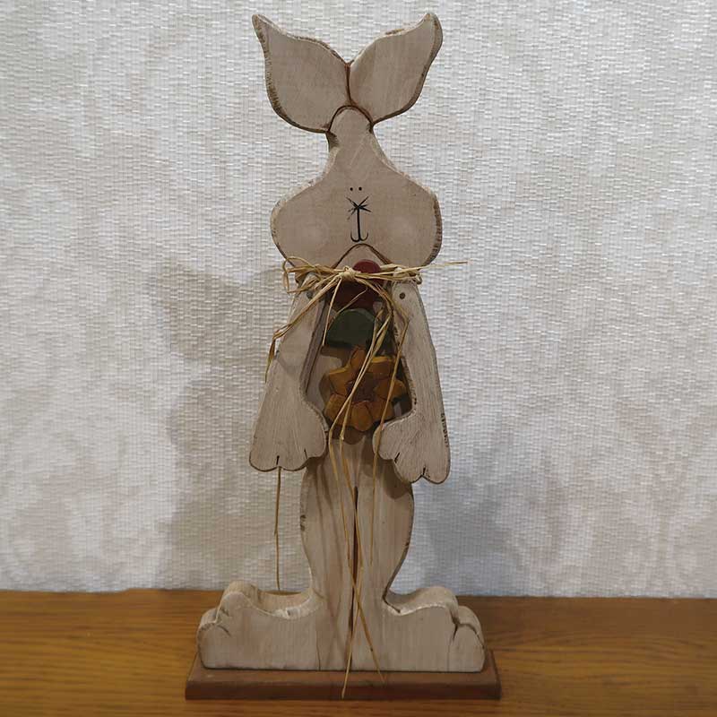 アメリカンカントリー小物　気取ったうさぎの木製オーナメント U-1001　【送料無料】