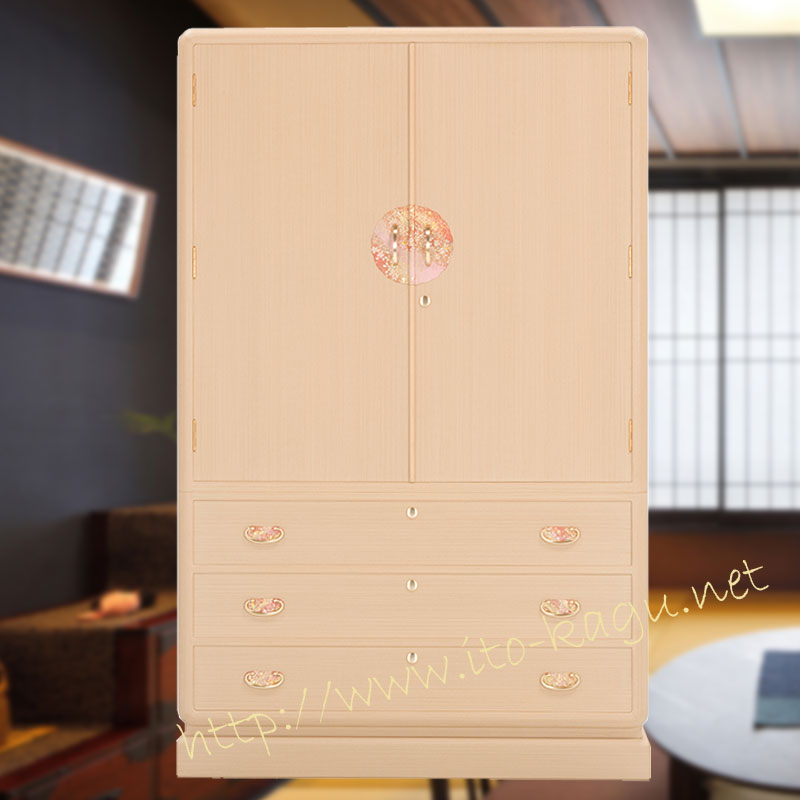 総桐 3.63尺 四方胴丸衣裳たんす　とのこ仕上げ